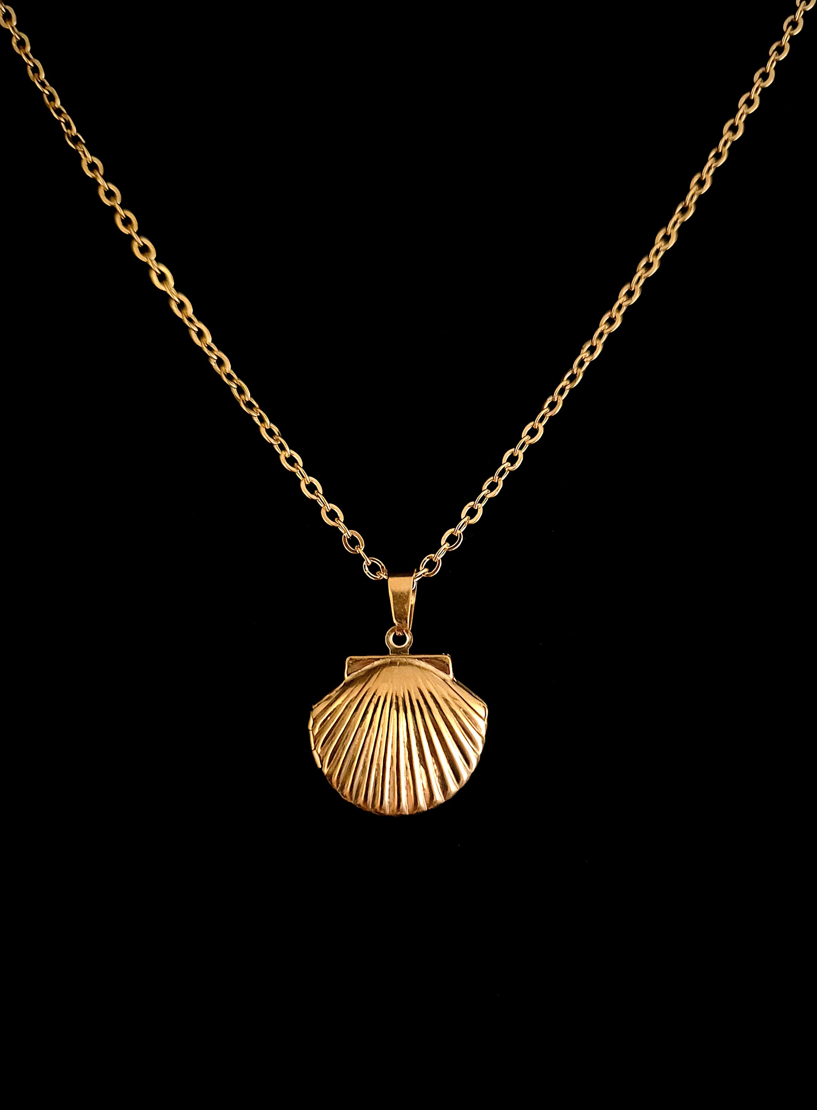 DEVOTIONIS - Gold Shell Shaped Locket