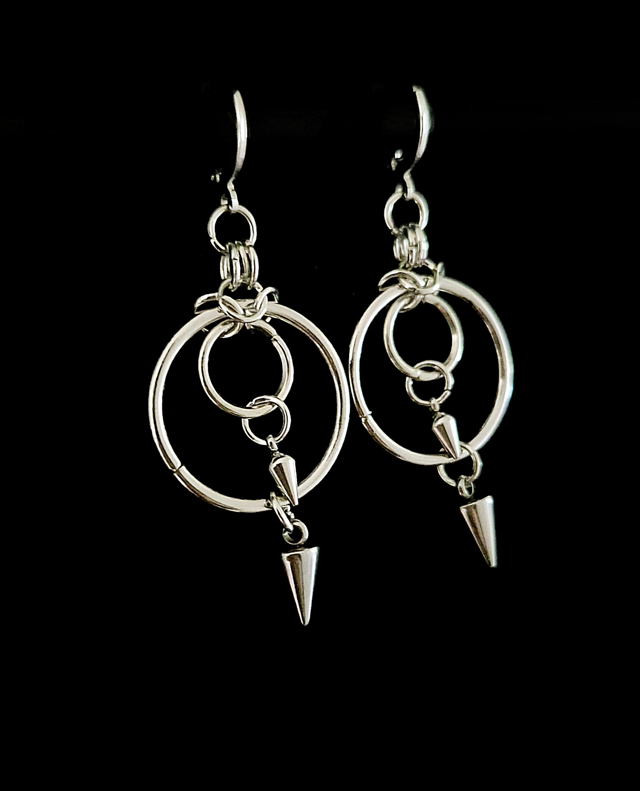 SANCTUS V.II - Spiked O Ring Earrings