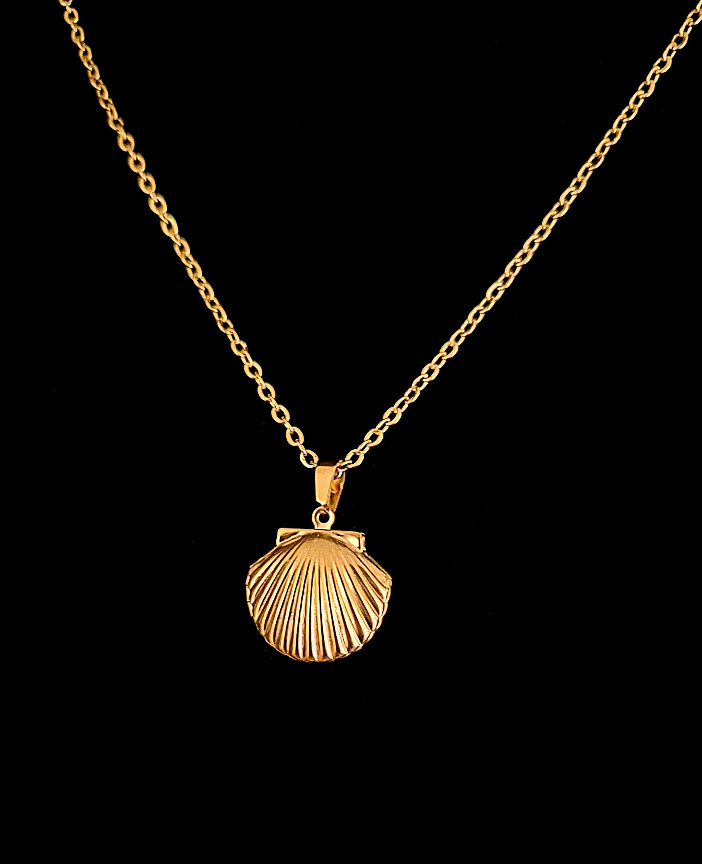DEVOTIONIS - Gold Shell Shaped Locket