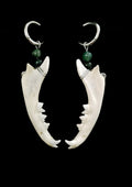 BACCA - Cat Jaw & Moss Agate Earrings