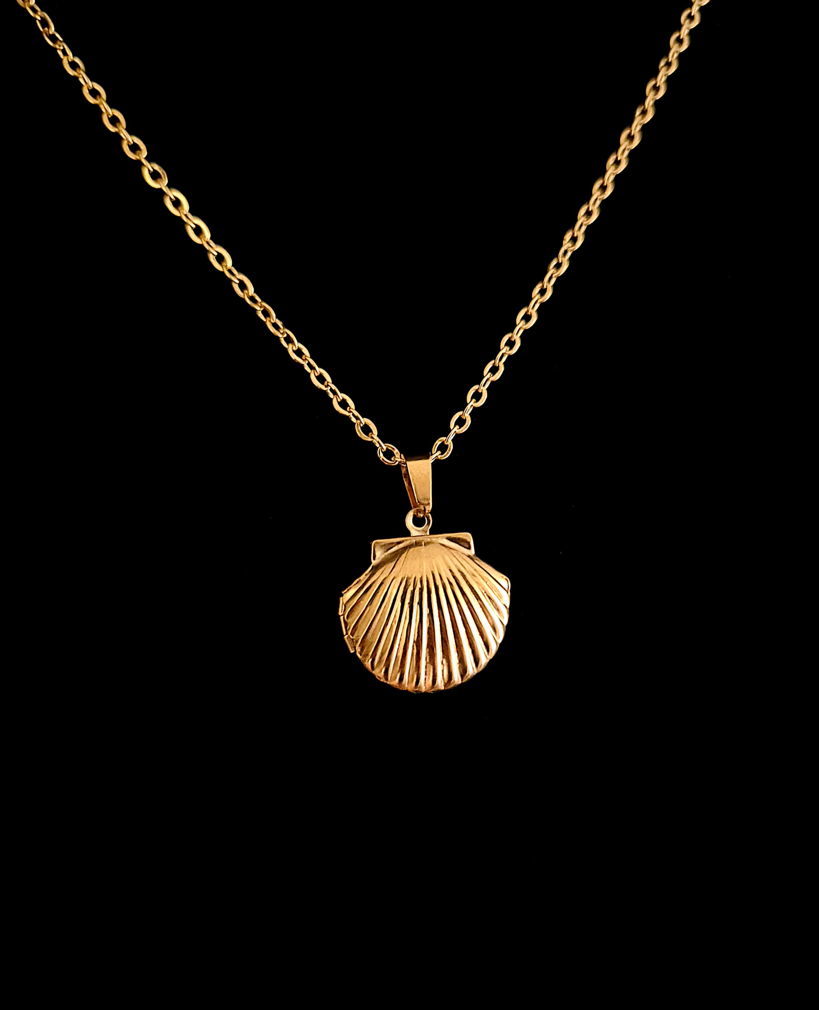 DEVOTIONIS - Gold Shell Shaped Locket